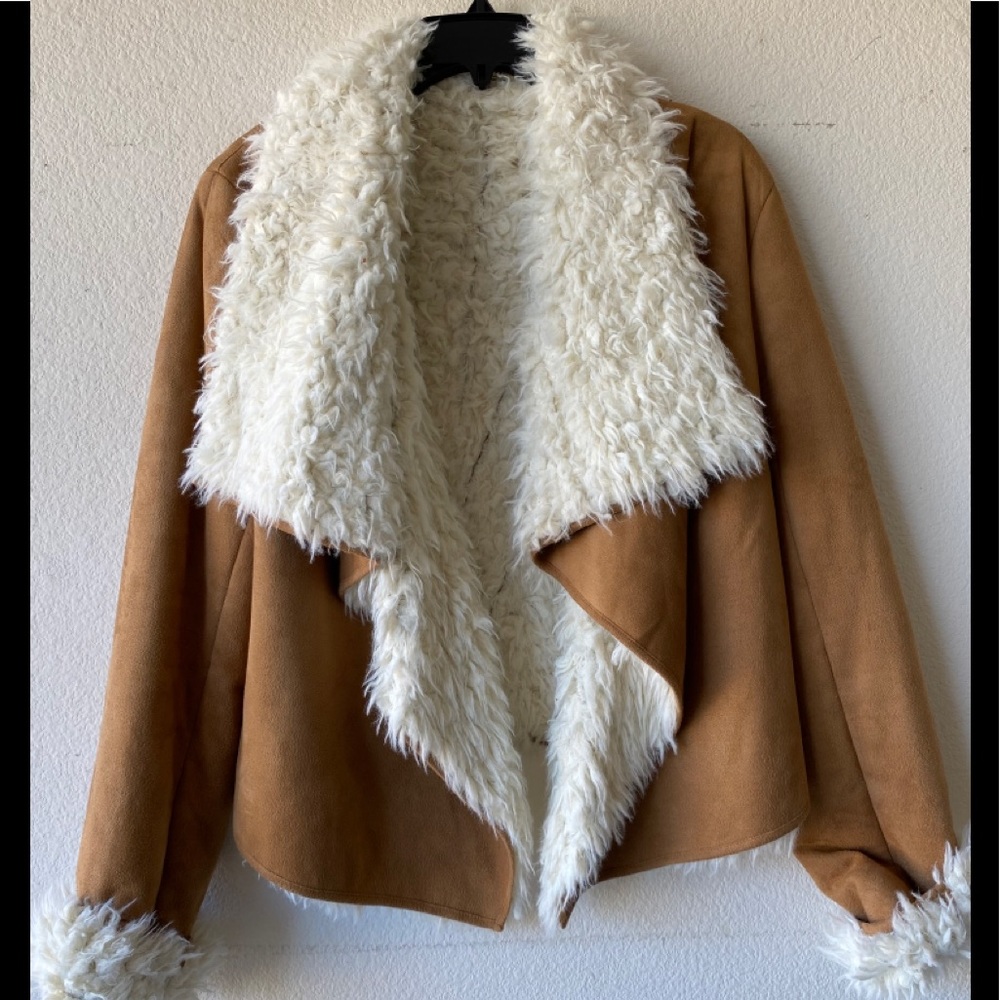 Faux suede coat